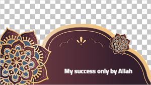 YouTube channel cover design with Islamic decoration vector