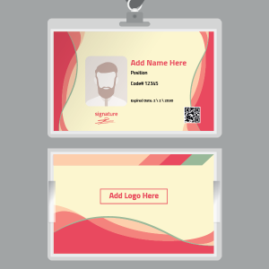 ID card  abstract yellow business stationery set maker 