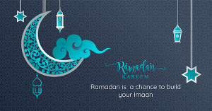 تصميم بوستات | منشورات | بوست لينكد أن تهنئة رمضان كريم   