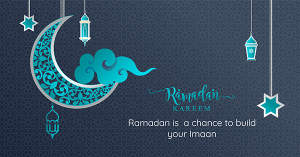  Ramadan Kareem greeting LinkedIn post design template