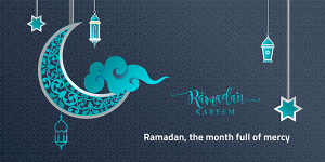 Ramadan Kareem Islamic greeting LinkedIn cover design