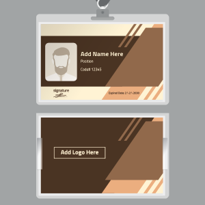 online   abstract yellow business stationery set ID card maker 