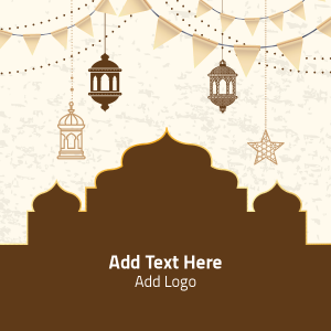 post social media design online Ramadan Kareem with Arabic style 