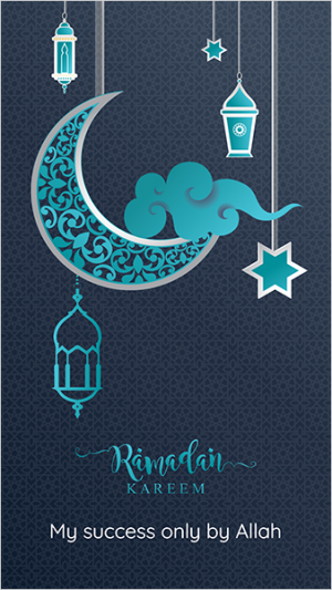  تصميم ستورى رمضان كريم مع خلفية اسلامية على سوشيال ميديا