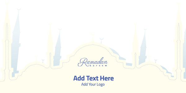 twitter post Islamic greeting background for Ramadan Kareem 