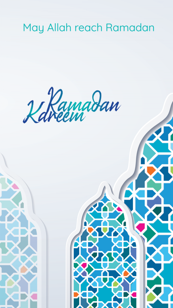 story Instagram ad maker Islamic vector greeting background Ramadan Kareem 