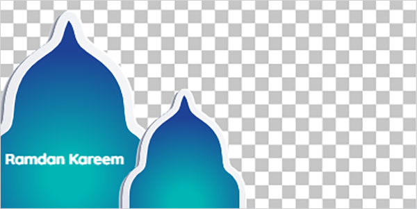 Twitter post Islamic vector greeting background for Ramadan Kareem