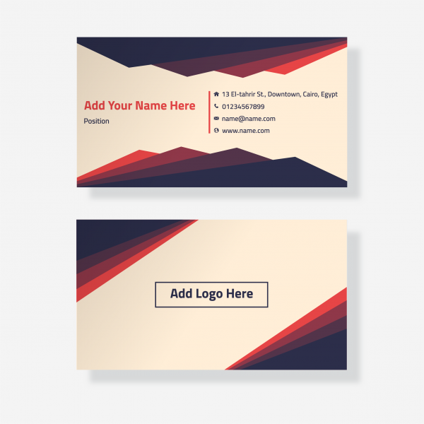 Blue business card template