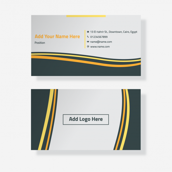 Gray and Green personal card design