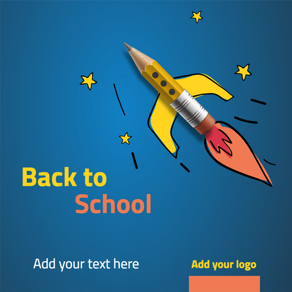 Back to school Facebook post design template 