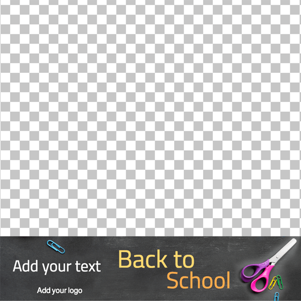  School supplies on blackboard background social media post design