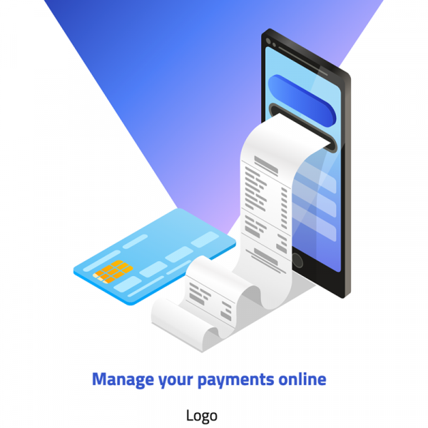 Mobile Payment and Visa Fintech post design maker