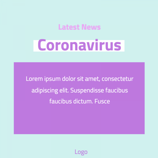 Coronavirus protection Infographic social media post design