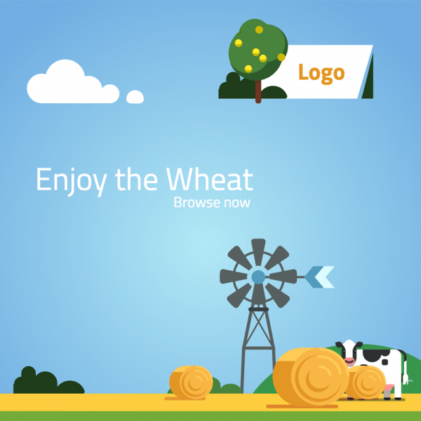 Farm social media post design online