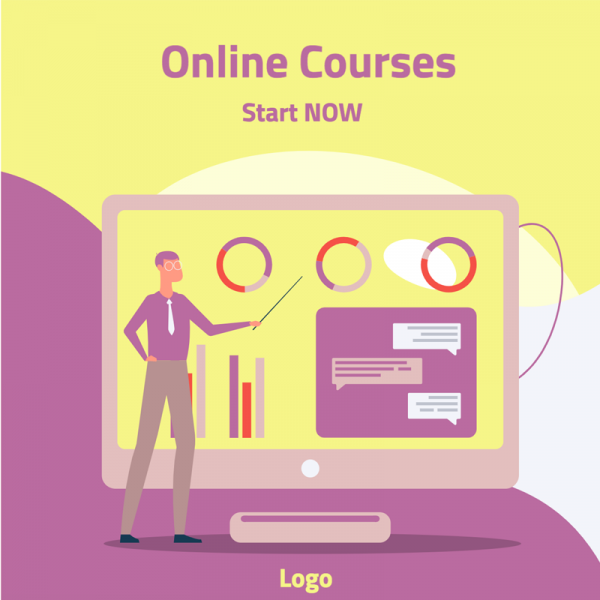 Online courses and conference facebook post template