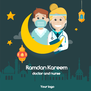 Thanks doctor and nurse ramadan kareem facebook post design
