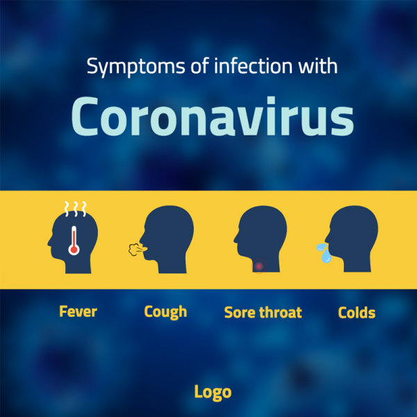 Coronavirus | COVID-19 symptoms Facebook ad | post maker