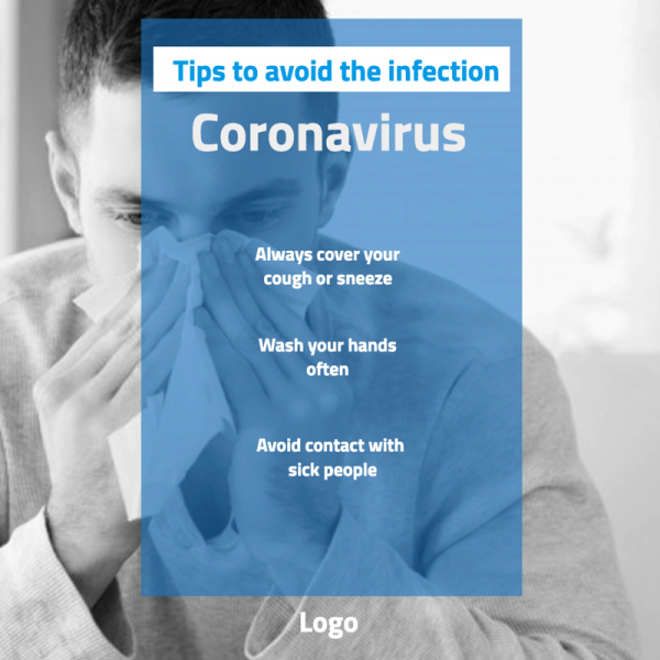 Coronavirus | COVID-19 protection social media post template