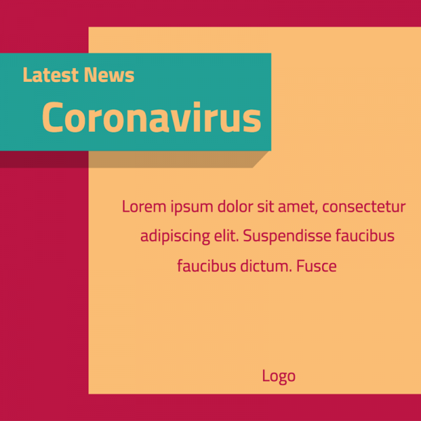 Orange Coronavirus protection infographic Facebook post 