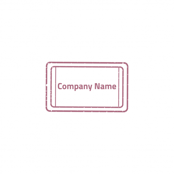 Minimal Company Stamp | Rubber stamp design template