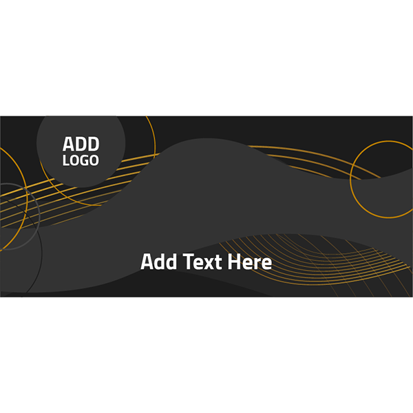Abstract Black and gold lines facebook cover design