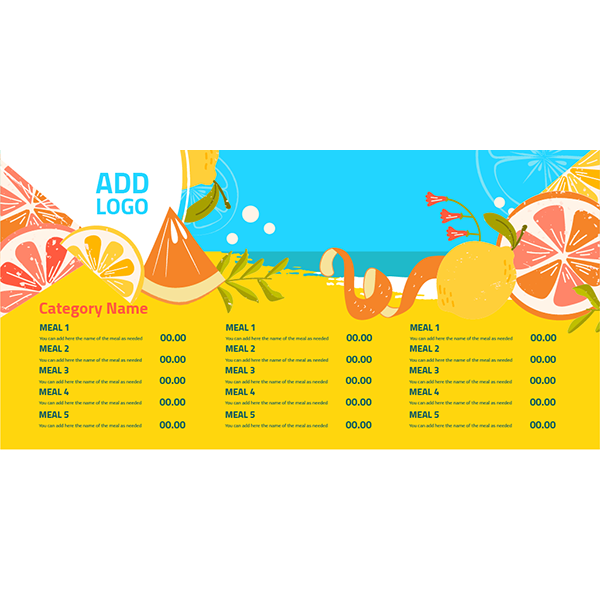 Summer design with fruits twitter post