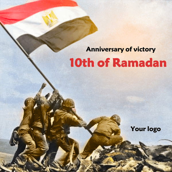 Anniversary of victory 10th of Ramadan life Post design