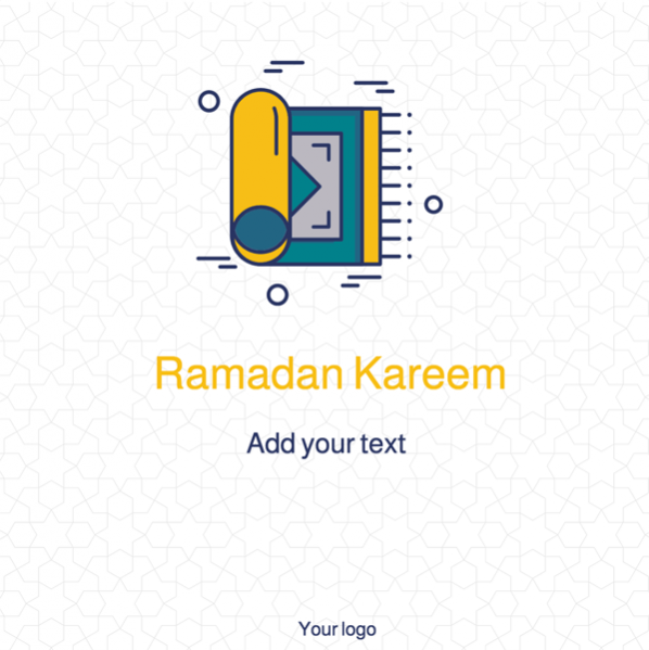 Simple Ramadan Kareem post with white background