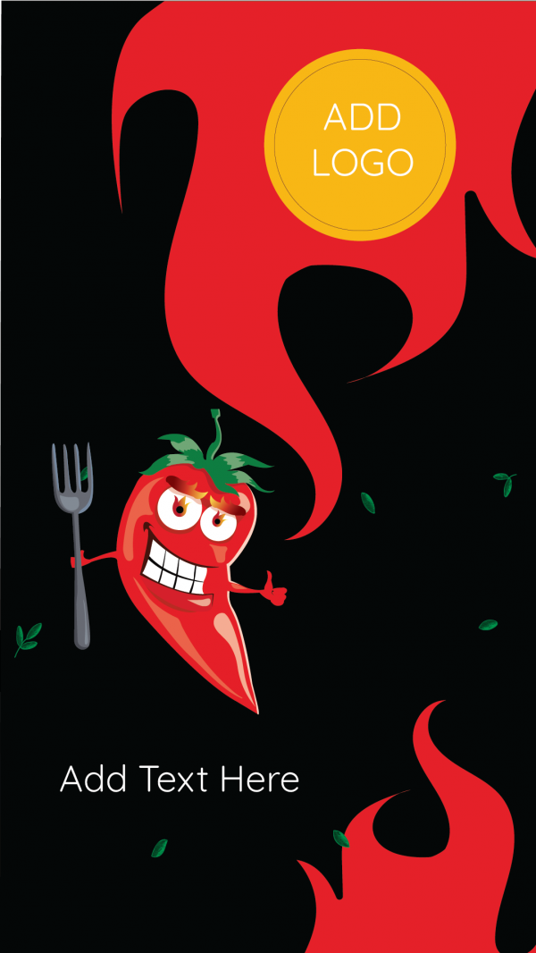 Hot chili story design template on social media 