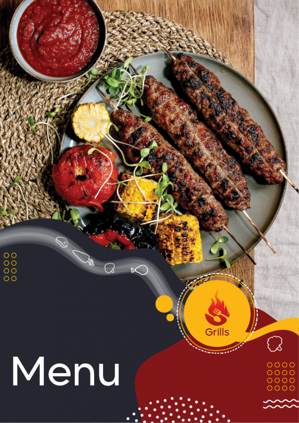 Grill menu design online