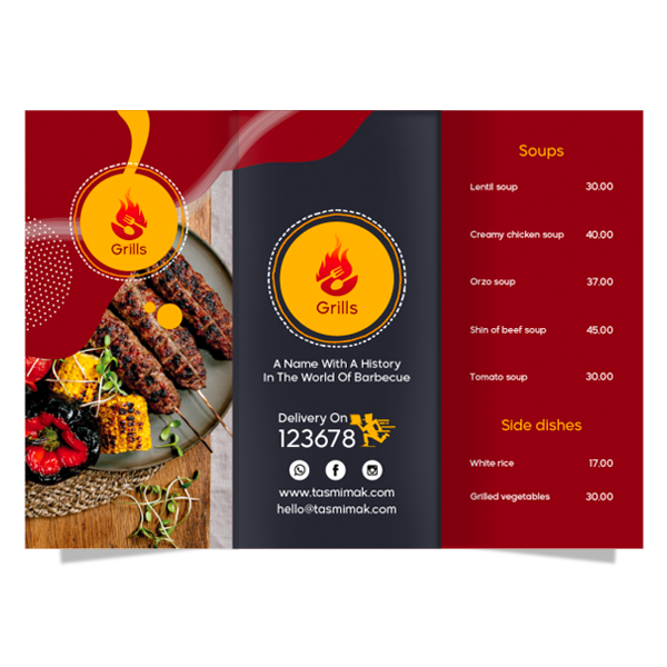 Menu grill design maker