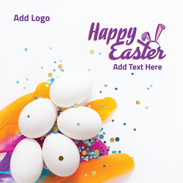 Easter Eggs On Facebook Post template | Easter Social Media Posts