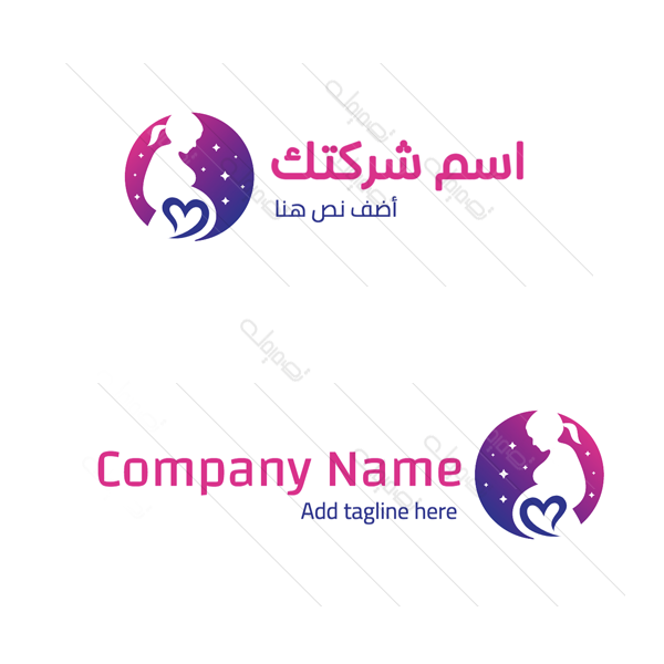 Take care of the pregnant woman logo design