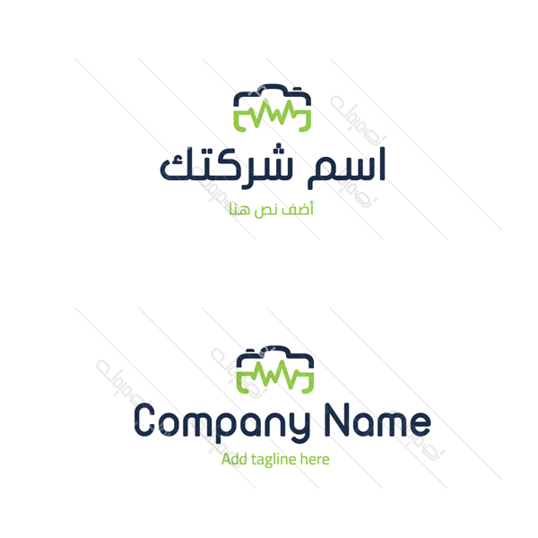 Camera icon Arabic logo creator