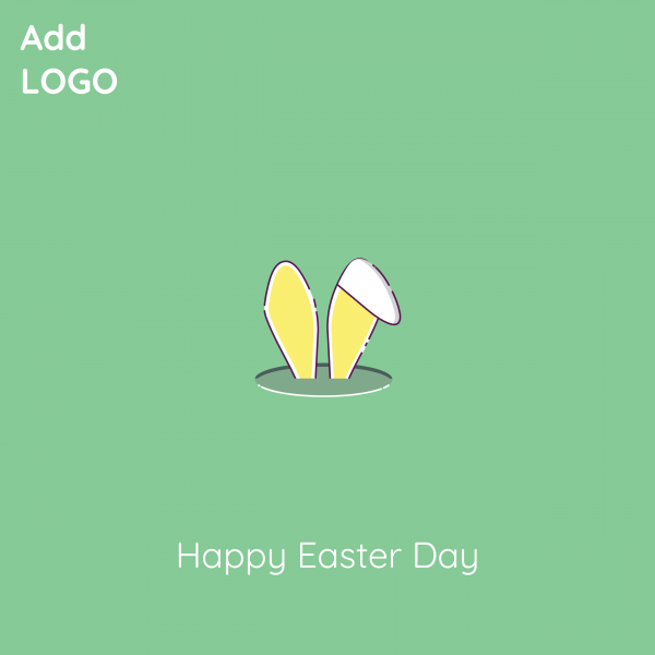Post social media design ears of rabbit | Easter Design