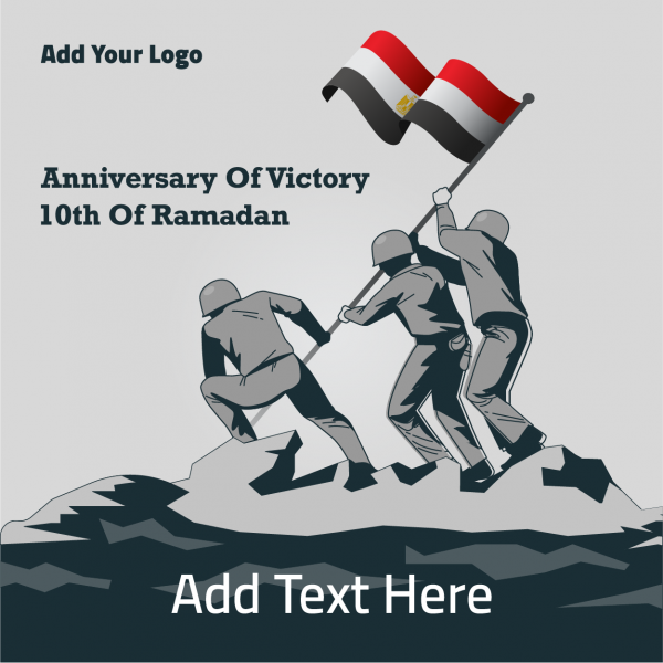 Egyptian war heroes day on 10th of Ramadan Facebook Post template