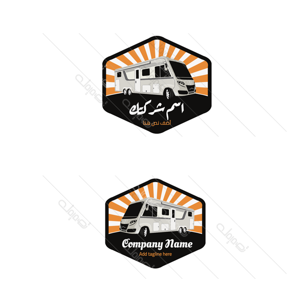 Bus logo mockup