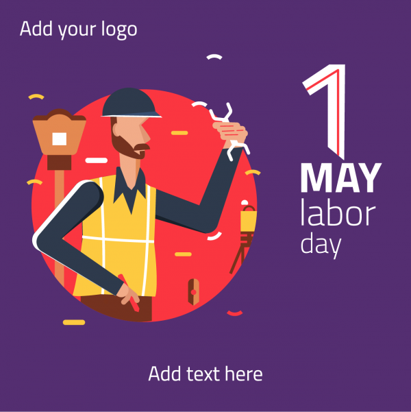 post social media design for labor day 