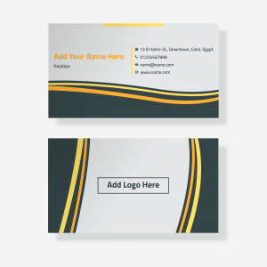 Gray and Green personal card design