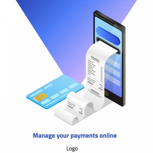 Mobile Payment and Visa Fintech post design maker