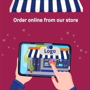 Order Online from online shop Facebook post design template