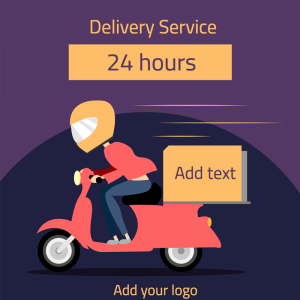 24 hours delivery Facebook Post
