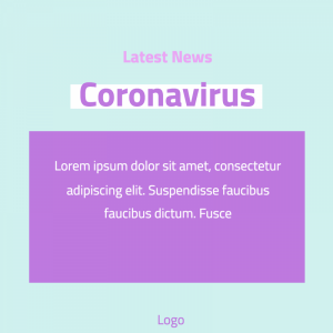 Coronavirus protection Infographic social media post design