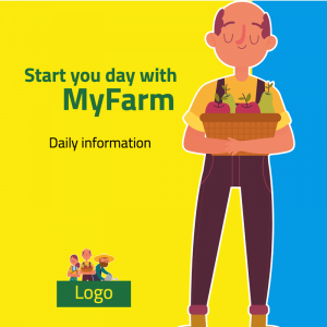 yellow farm social media design post