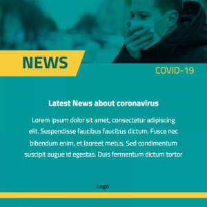 Coronavirus symptoms infographic Facebook post template