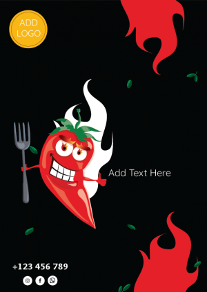 Hot chili  poster design template