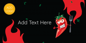 Distinctive hot chili twitter post design