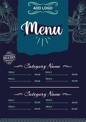menu social media design ad maker restaurant 
