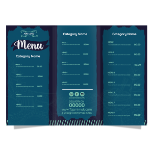 menu design template for restaurant 