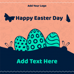 Happy Easter elegant Facebook Post Design template